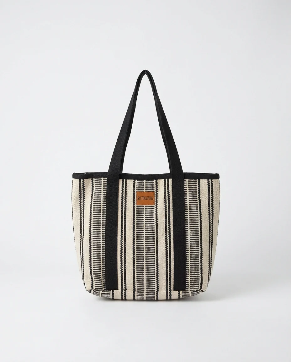 bolsa tela rayas