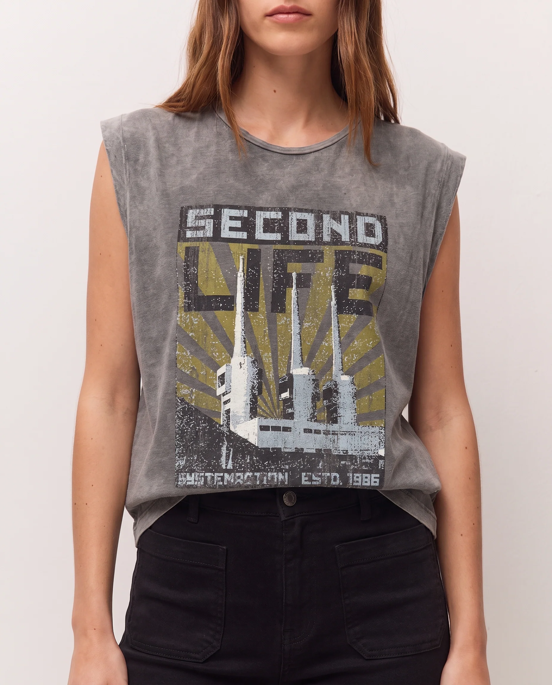 Camiseta tirantes print - Image 4