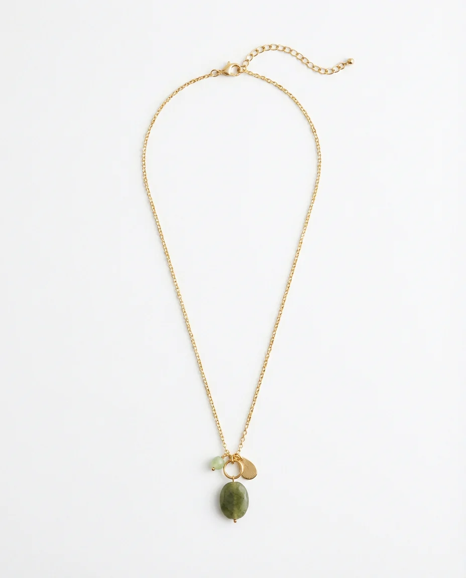 Collar piedra verde